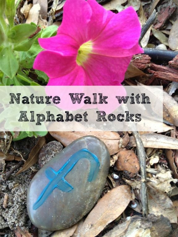 Nature Walk with Alphabet Rocks by Kim Vij at Melissa and Doug Gross Motor Activities, Outdoor Activities For Kids, Literacy Activities, Outdoor Kids, Outdoor Activies, Preschool Phonics, Projects For Kids, Crafts For Kids, Teacher Craft