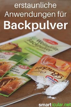Backpulver ist nicht nur zum Backen gut, es gibt auch viele überraschende aber sehr nützliche Anwendungen im Haushalt für das kleine Pulver aus der Tüte. Baking Soda Shampoo, Baking Soda Uses, Household Remedies, Household Hacks, Diy Cleaning Products, Cleaning Hacks, Belleza Diy, Clever Hacks, Food Videos