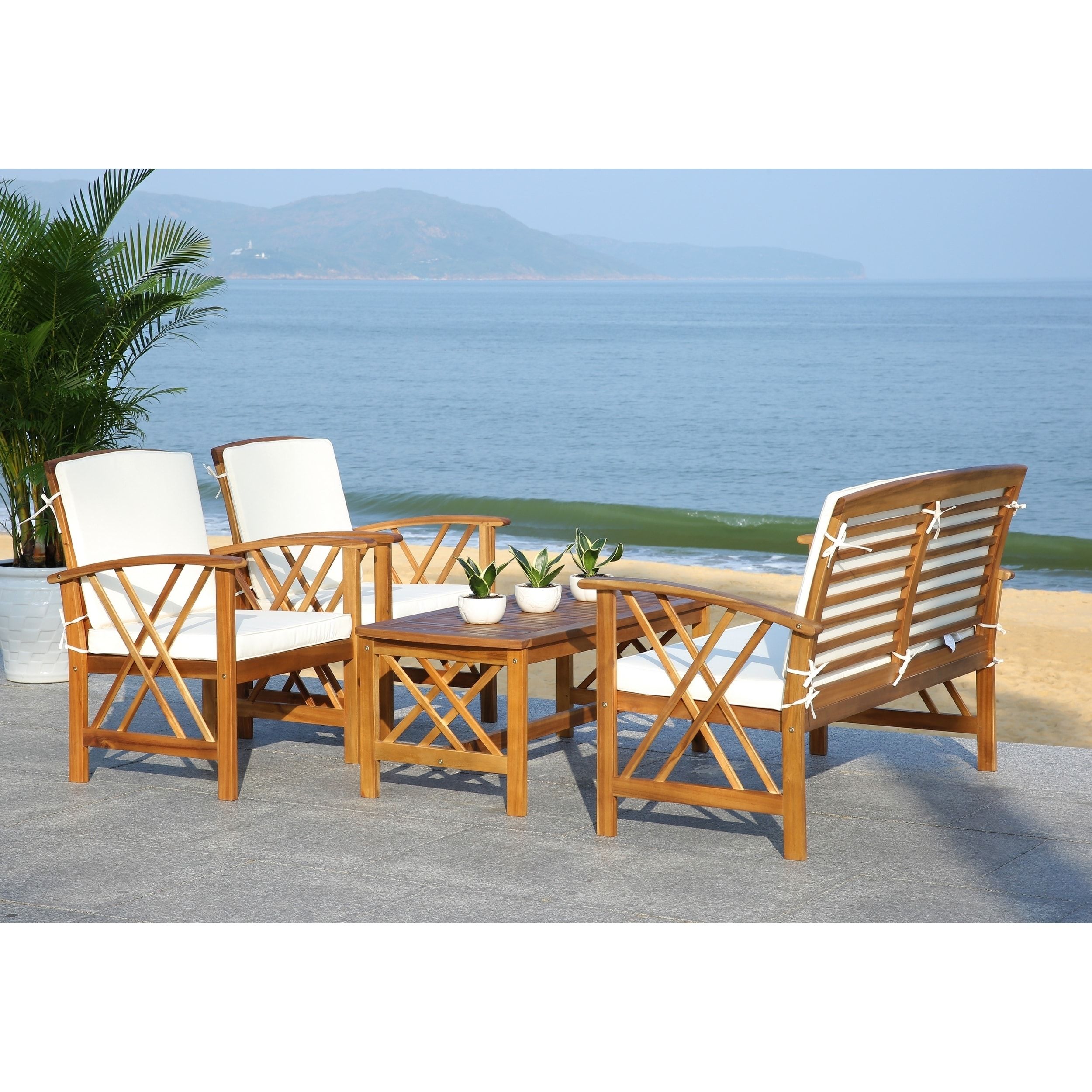 Safavieh Outdoor Living Fontana 4 Pc Outdoor Set | Patio ... Safavieh Outdoor Living Fontana 4 Pc Outdoor Set | Patio ... on Safavieh Fontana Patio Set id=99966