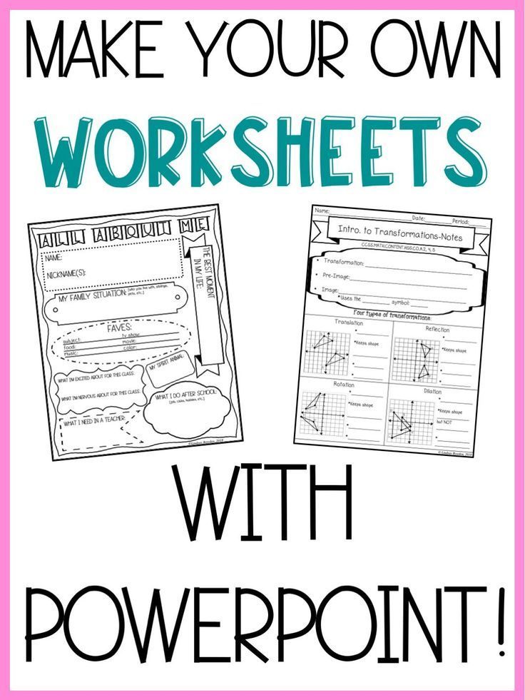 Make your own resources with PowerPoint! Six easy steps to make your own worksheets, assessments, and more! #teacherpreneuer #teachertips Teacher Tools, Teacher Hacks, Teacher Life, Teacher Resources, Powerpoints For Teachers, Resource Teacher, Teacher Binder, Teacher Worksheets, School Resources