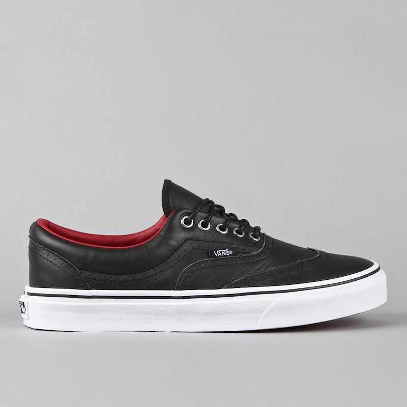 vans era wingtip black & white leather skate shoe vans era wingtip black & white leather skate shoe