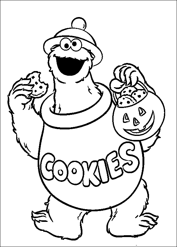Cookie Monster Coloring Page Printable Cookie Monster Coloring Pages For Kids Cool Bkids Picture Monster Coloring Pages Elmo Coloring Pages Cute Coloring Pages