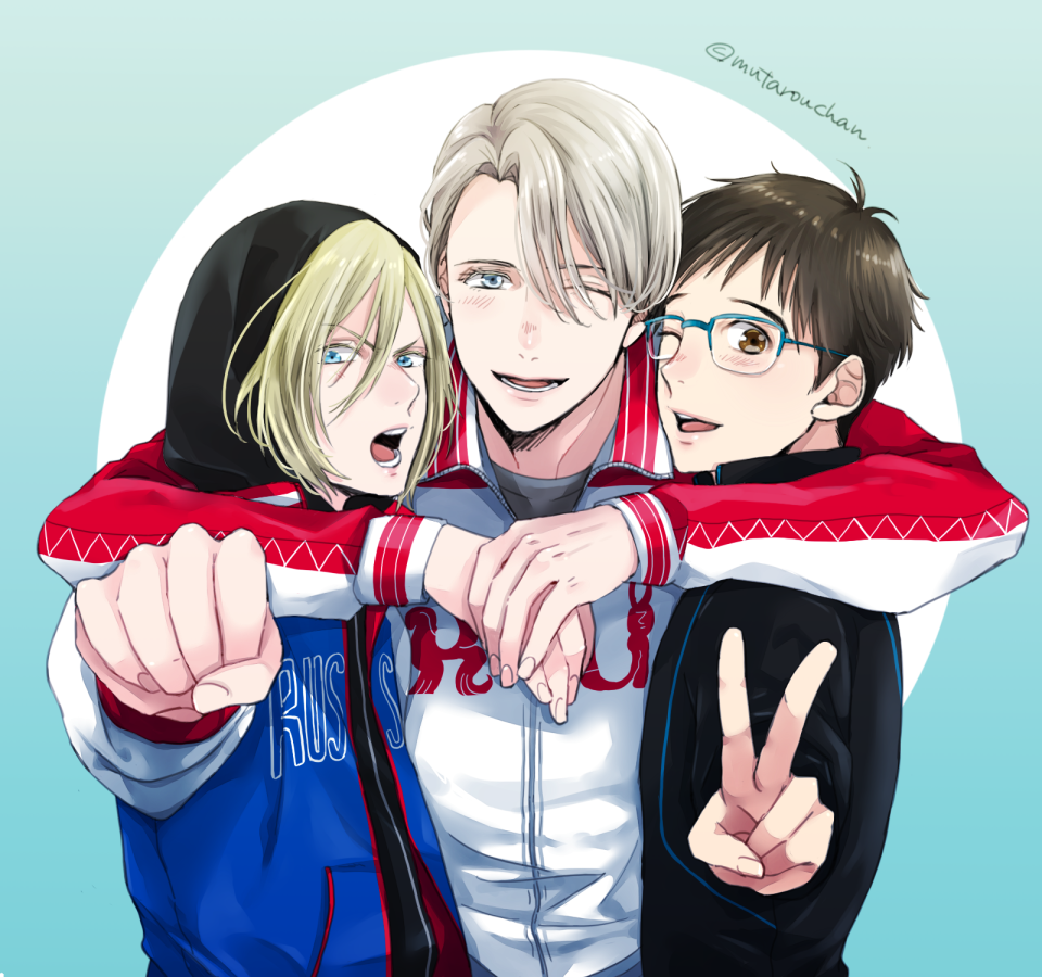 Yuri Viktor Yuuri Yoi ユーリ On Ice イラスト ロシアンヤンキー Yuri Viktor Yuuri Yoi ユーリ On Ice イラスト ロシアンヤンキー