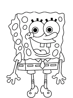 desenhos de bob esponja e lula molusco para pintar colorir