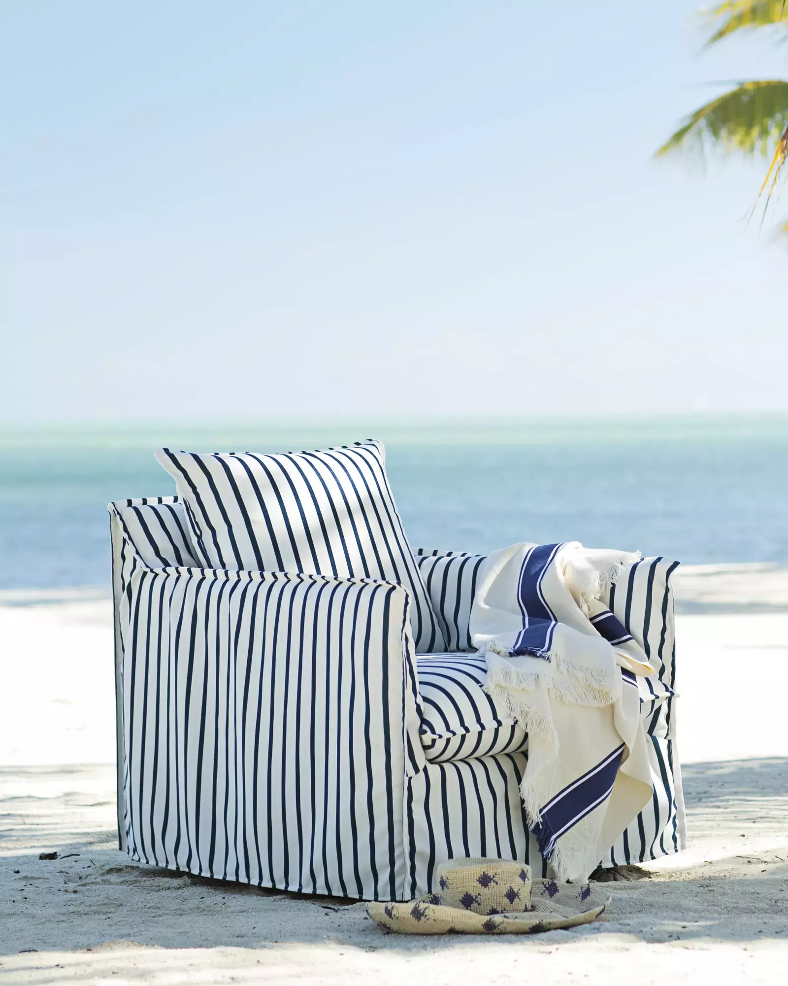 Lovely Black And White Striped Bean Bag Chair