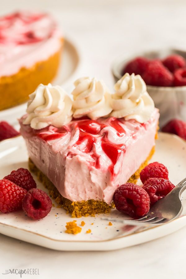 This No Bake Raspberry Cheesecake Is Made With Just Six Ingredients And Perfect For Summer Use
