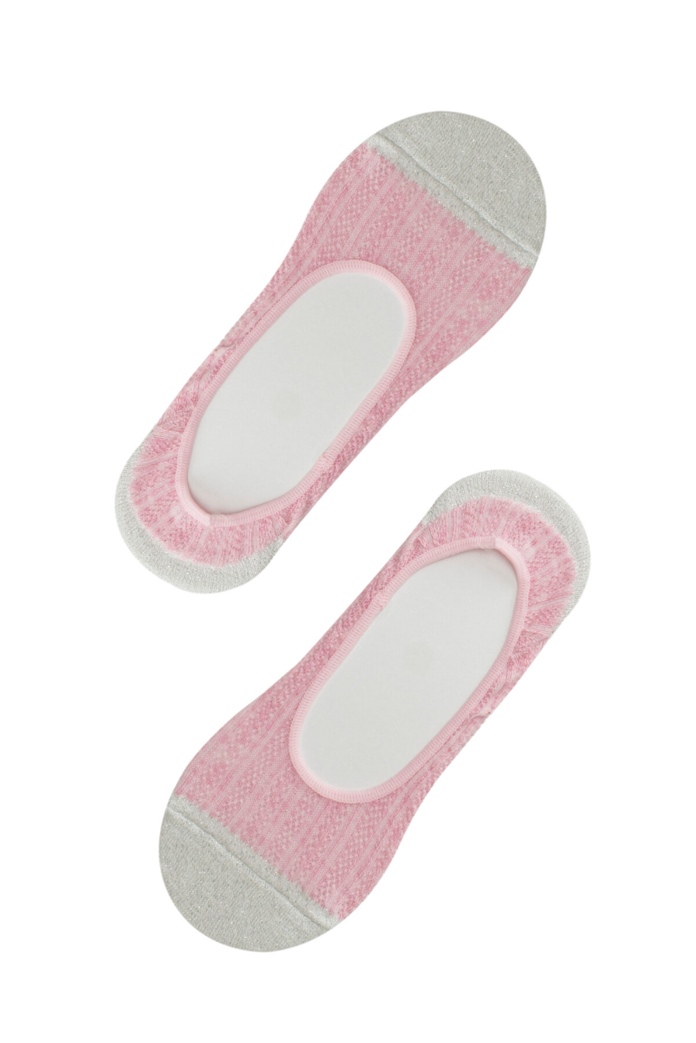 Pembe Glitter Sade Babet Corap Babet Corabi Babetler Pembe Corap