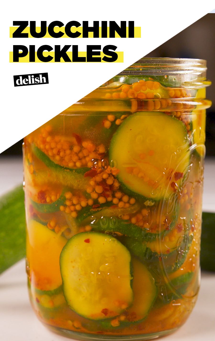 How have we never thought to do this with zucchini before?! Get the recipe at Delish.com. #recipe #easy #easyrecipe #snack #pickles #zucchini #healthy #healthysnacks #vegetarian #vegetables #vegetarianrecipes #snackattack Home Canning Recipes, Garden Recipes, Vegetable Recipes, Canning Tips, Canning Zucchini, Zucchini Pickles, Zucchini Relish, Pickled Zucchini, Pickled Vegetables Recipe