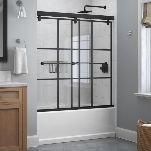Delta 29 1 32 In X 55 2 4 6 Mm Frameless Sliding Bathtub Door Glass Panels Ingot For 50 60 Doors Sdgt060 Cli R The Home Depot 2021 Frameless Sliding Bathtub Door, Frameless Sliding Bathtub Doors