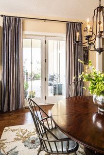 Pin By Drapery Street On Dining Rooms Traditional Dining Room Silk Drapes Transitional Curtains