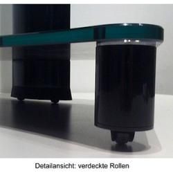 Vcm my media Tv-ständer mit Rollen Bilano silber, schwarzglas #mediarooms