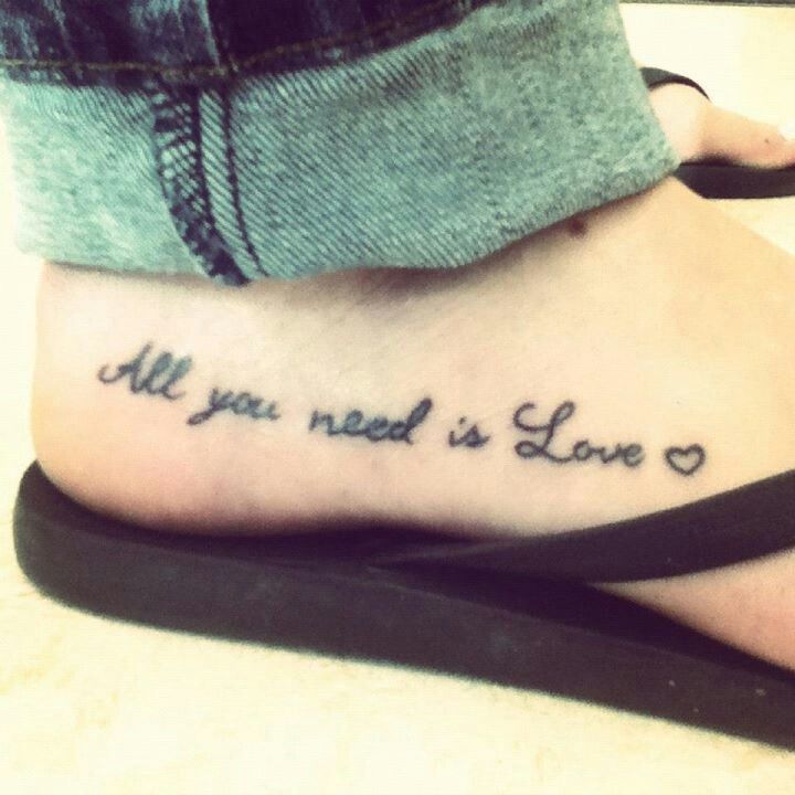 All you need is love ♡ Tattoos, Love tattoos, Beatles tattoos