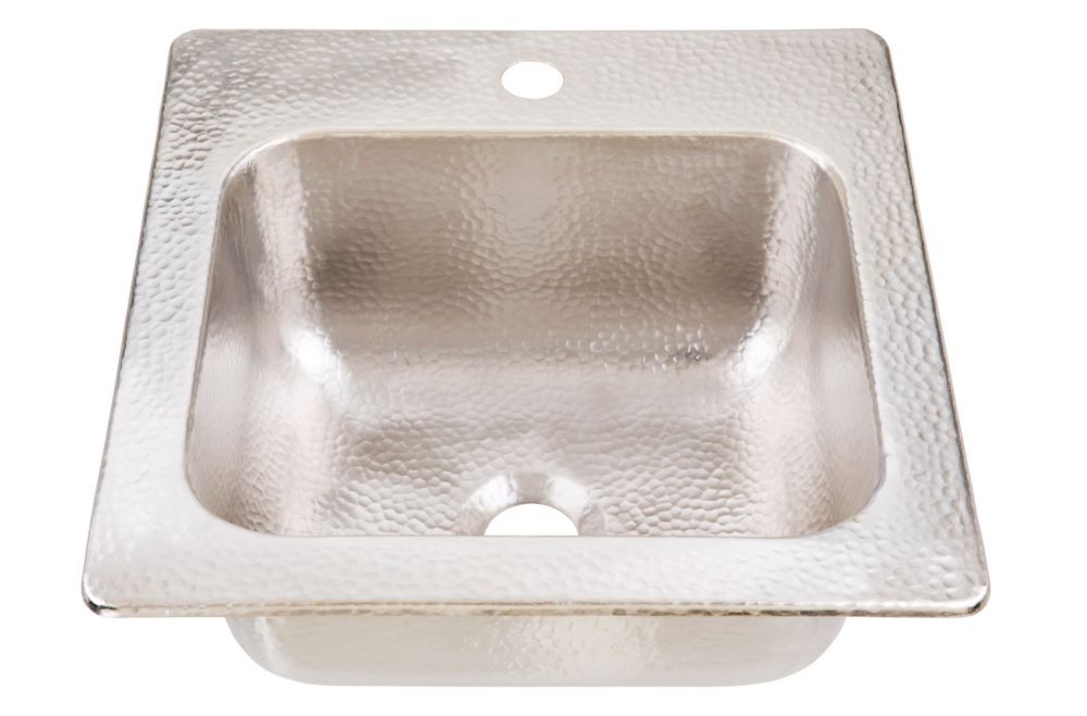 Homer Drop In Handcrafted 15 1 Hole Bar Prep Sink Hammered