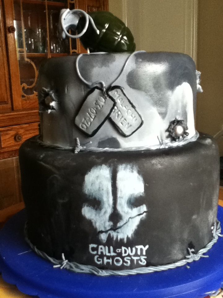 Call of Duty Ghosts cake | Ghost cake, Birthday theme, Party cakes