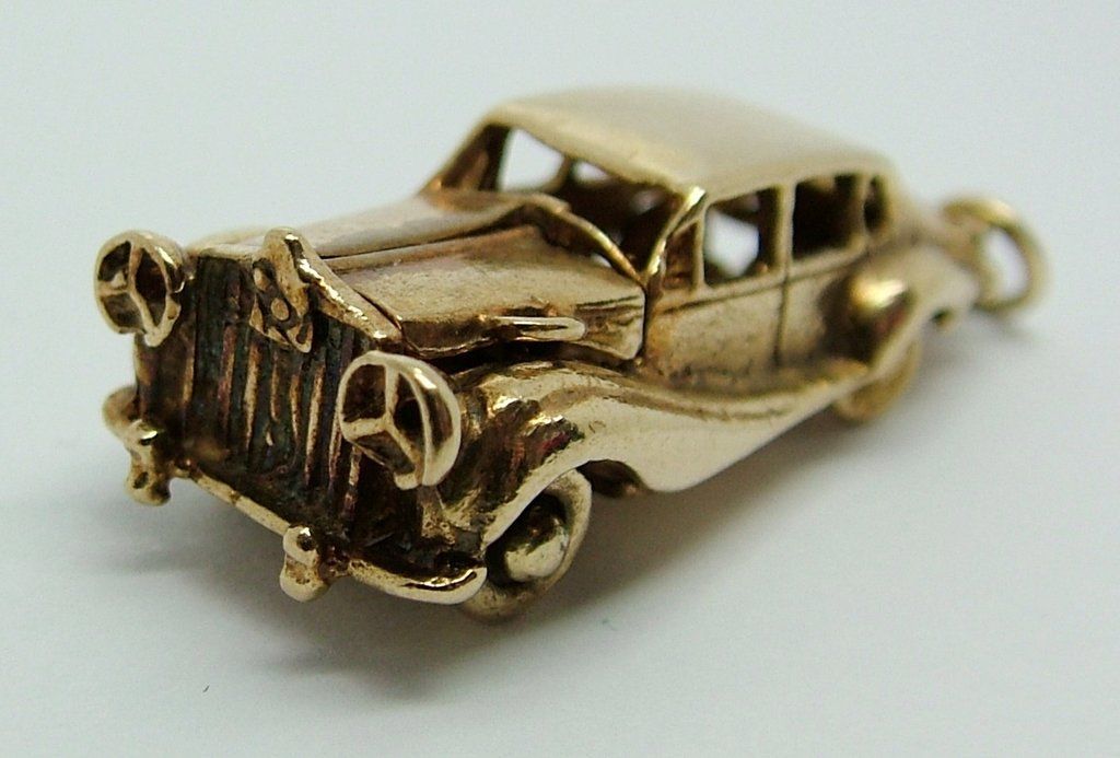 Mens 10k Yellow Gold 2 90 Ct Diamond Rolls Royce Car Logo Pendant Antique Gold Rings Mens Pendant Premier Designs Jewelry