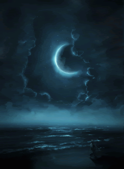 The Second New Super Moon in Aquarius | Moon in aquarius, Digital painting, Fantasy landscape