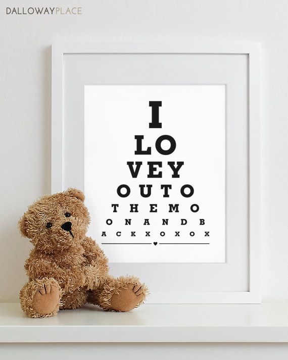 baby nursery art print eye chart typography poster nursery prints