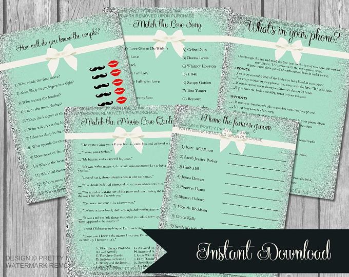 instant download bridal shower games bride and co shower
