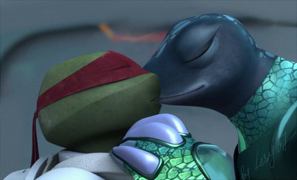 Tmnt 2012 Raph X Mona Lisa A Kiss 2015 Tmnt Tmnt 2012 Tmnt Mona Lisa