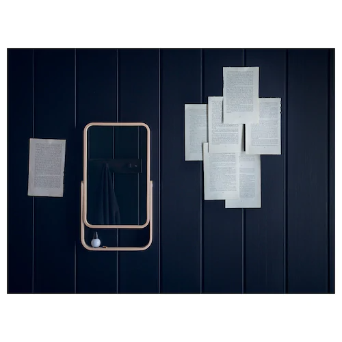 IKORNNES Toiletspiegel, essen, 27x40 cm - IKEA Lacquered Mirror, Floor Standing Mirror, Hanging Scarves, Mirror Words, Free Mirror, House Bathrooms, Small Mirrors, Cozy Feeling, Jewelry Stand