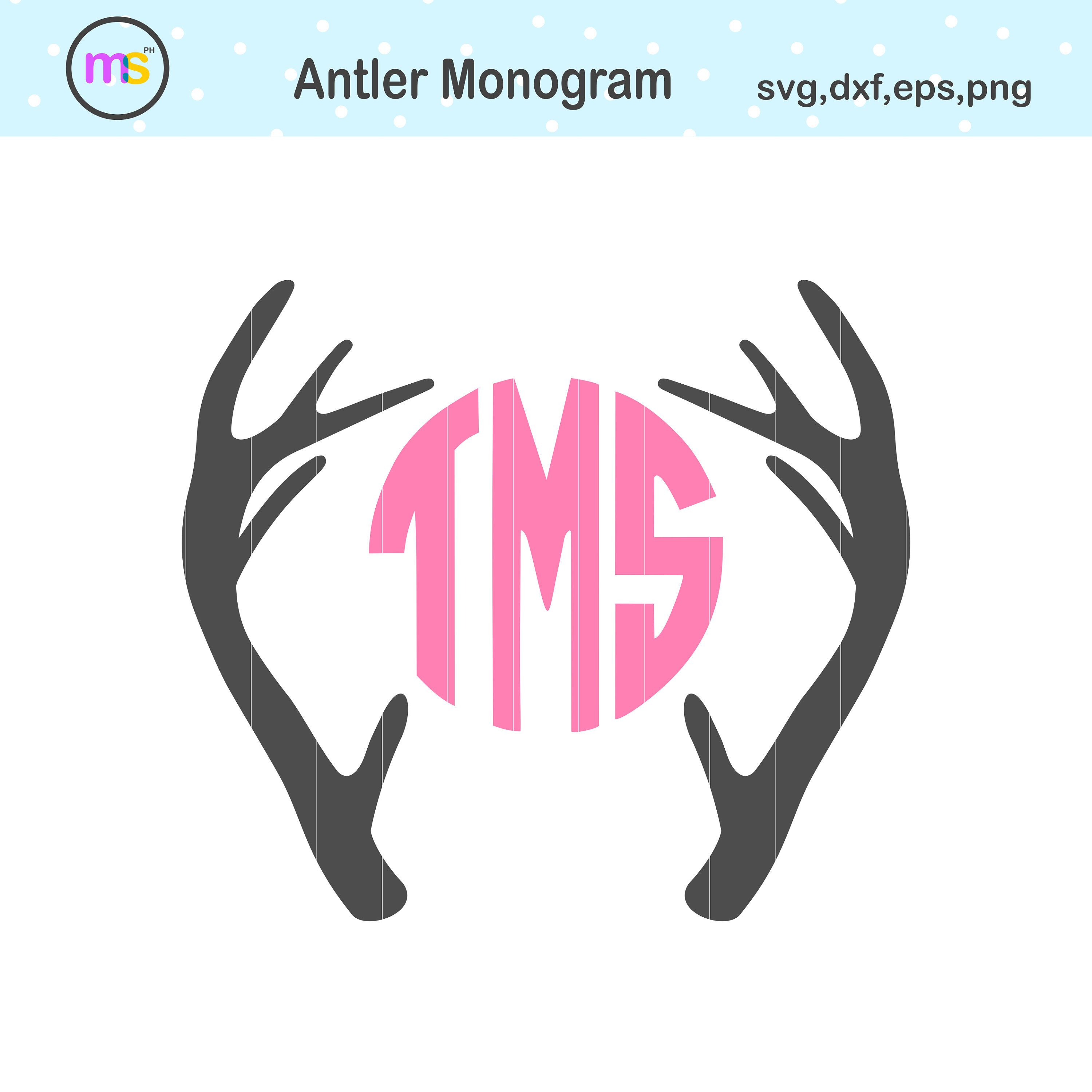 Download Antler Monogram Svg, Antler Svg, Deer Antler Svg, Antler Clip Art, Antler Graphics, Deer Svg ...