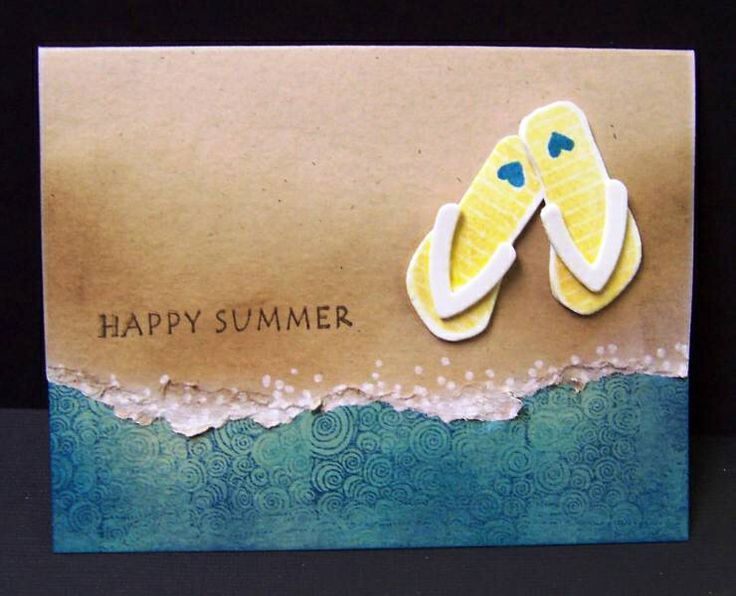 Handmade Beach Theme Cards for Summer Season ... Handmade Beach Theme Cards for Summer Season ...