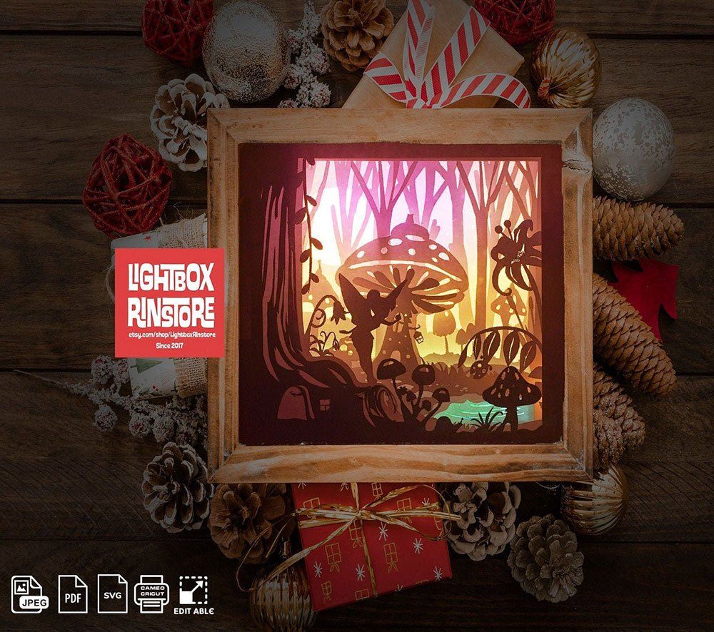 Download BOGO #73 Fairy 3D Shadow box Template SVG | 3D Papercut ...