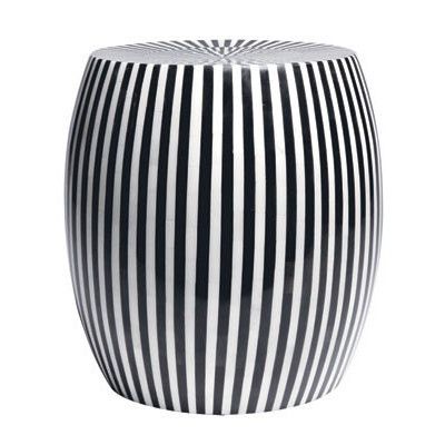 A Dramatic Side Table In Striped Black And White Resin Looks Side Table In A Striped Black