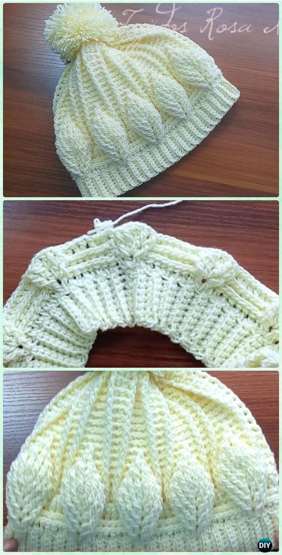 Crochet 3d Leaf Beanie Hat Free Pattern Video Crochet Beanie Hat Free Patterns Crochet Beanie Hat Free Pattern Crochet Hats Crochet Beanie Hat