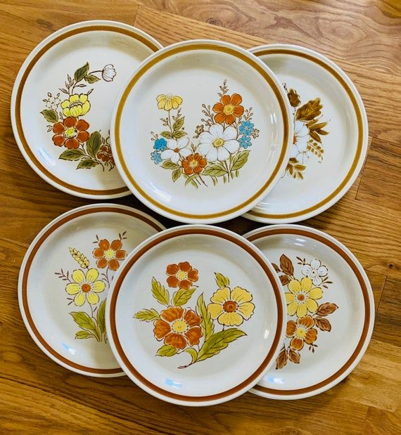 Mismatched Set Of 5 Floral Stoneware Dinner Plates Etsy Dinner mismatched-set-of-5-floral-stoneware-dinner-plates-etsy-dinner