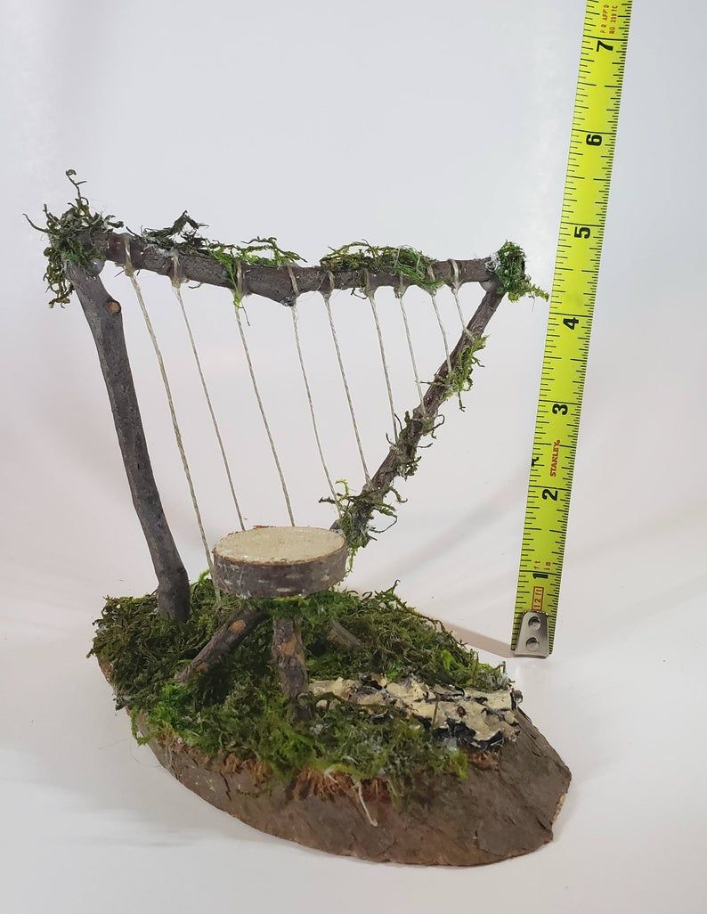 Miniature Fairy Garden Harp