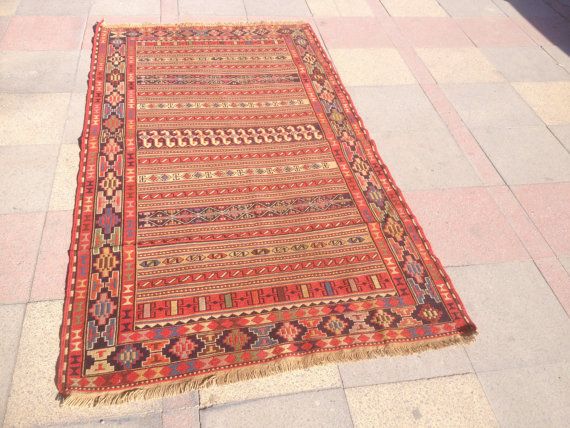 Area Sumac Rug Colorful Kilim Rug Embroidered Kilim Kurdish Decorative Kilim Hand Woven Rug Living Room De Colorful Kilim Rugs Colorful Kilim Embroidered Kilim