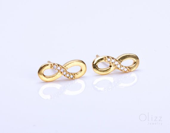 Infinity Earrings Gold Stud Gold Infinity Earrings