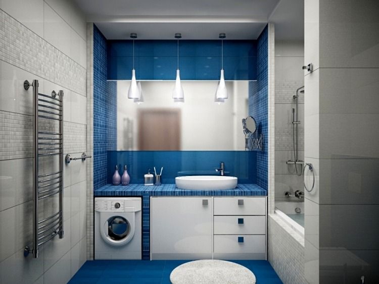 Couleur salle de bain en 55 idées de carrelage et décoration - poser carrelage salle de bain Couleur salle de bain en 55 idées de carrelage et décoration - poser carrelage salle de bain
