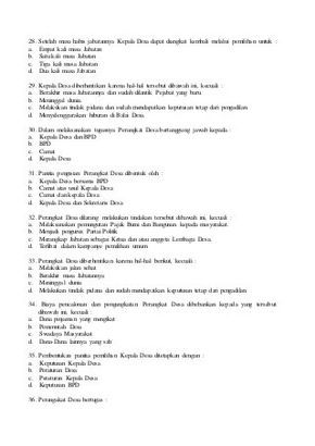 Contoh soal ujian perangkat desa di 2020 Pedesaan Contoh soal ujian perangkat desa di 2020 Pedesaan