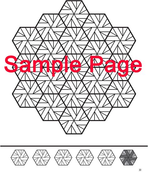 The New Hexagon Coloring Book 60 Hexagon Designs to Color NO