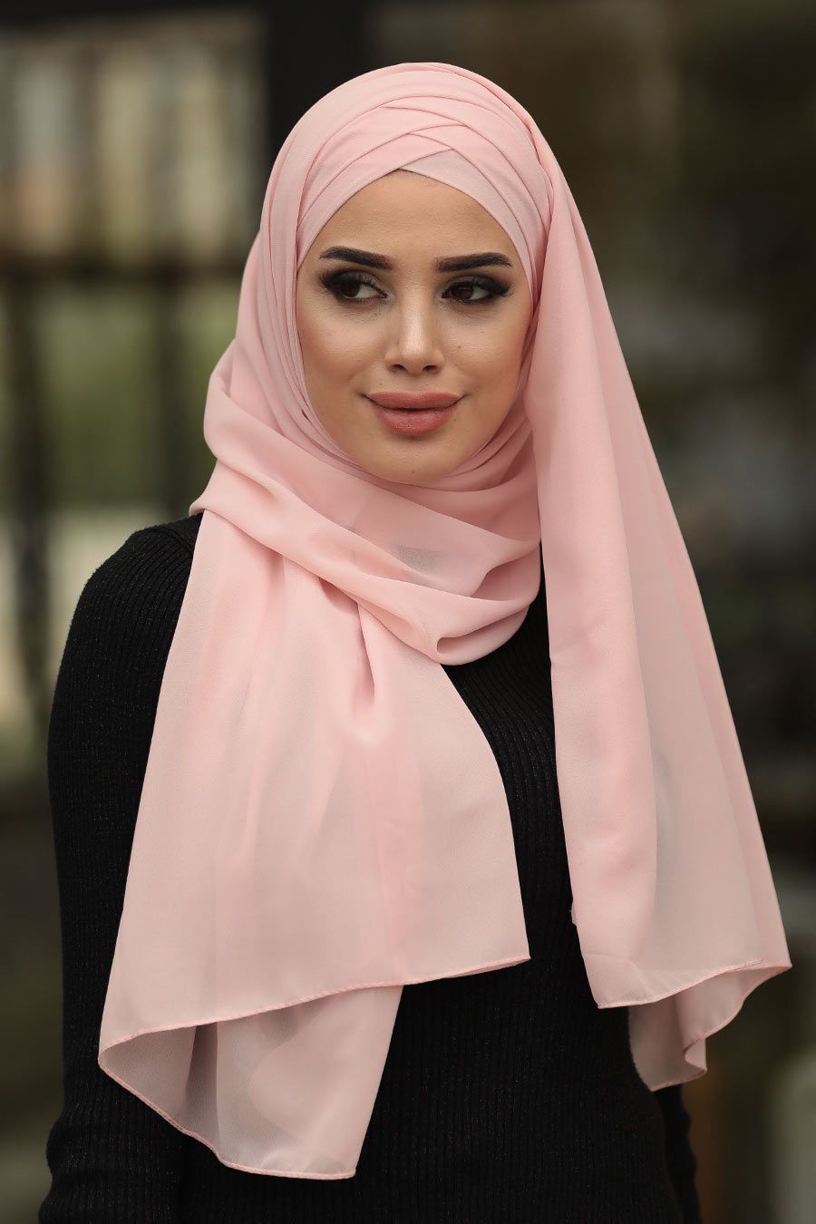 Neva Style Drapeli Hazir Purda Sal 7522pd Tesetturisland Com Instant Hijab Powder Pink Pink Hijab