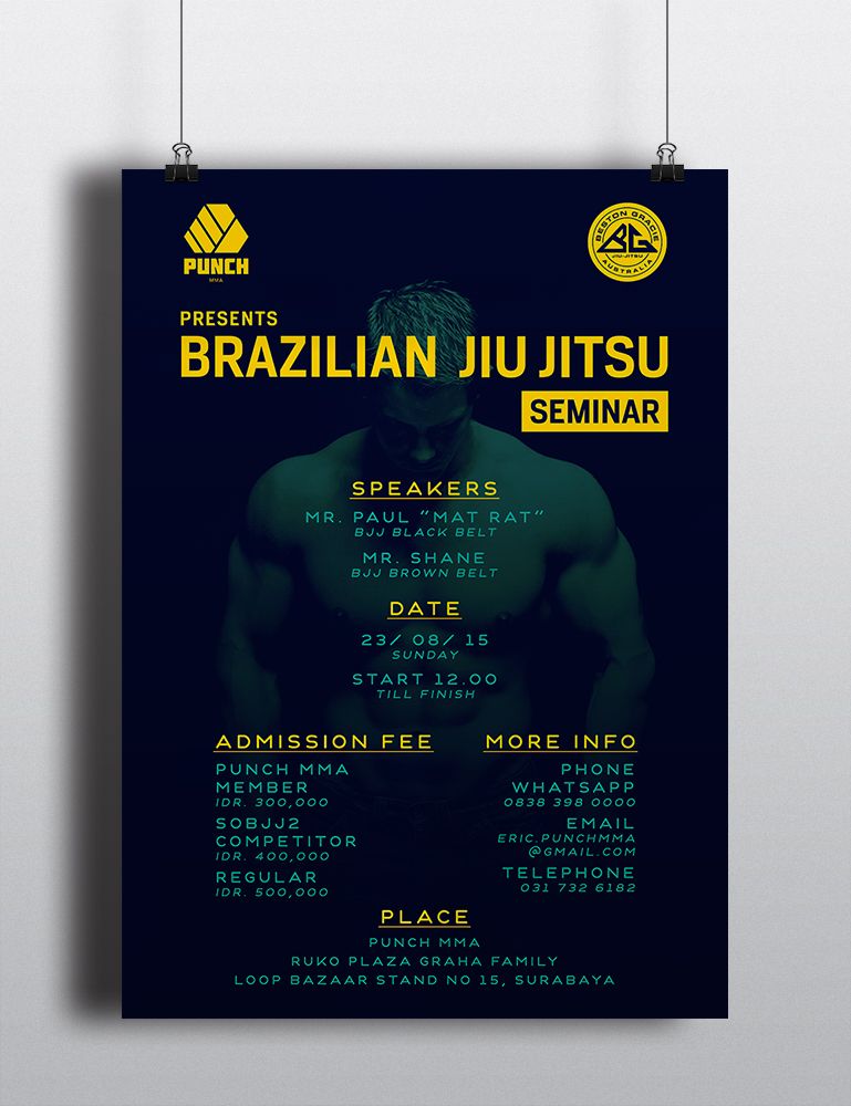 Download Punch MMA - BJJ Seminar Poster 1 Mock Up