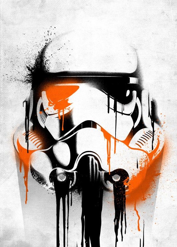 Star Wars Storm Trooper Stretched Movie Canvas Wall Art Sc-Fi Poster Print Leia