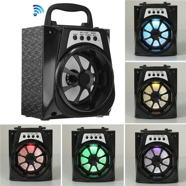 MS133BT Portable LED Bluetooth Wireless USB/TF/AUX/FM Radio Stereo