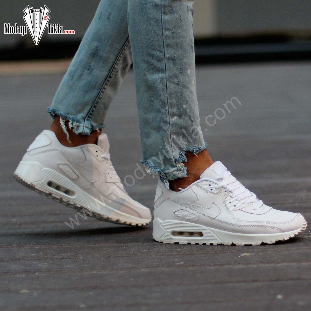 Nike Air Max 90 Leather Triple White Nike Air Max Air Max 90 Nike Air