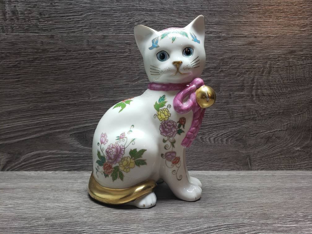 The Royal Kitten of prosperity Hand Painted Cat statue Fine | Etsy in