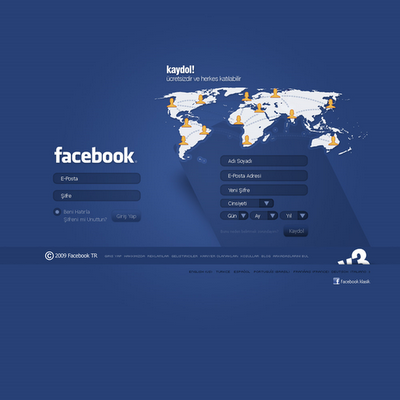 Facebook Login Page Custom Design Facebook Design Custom Web Template
