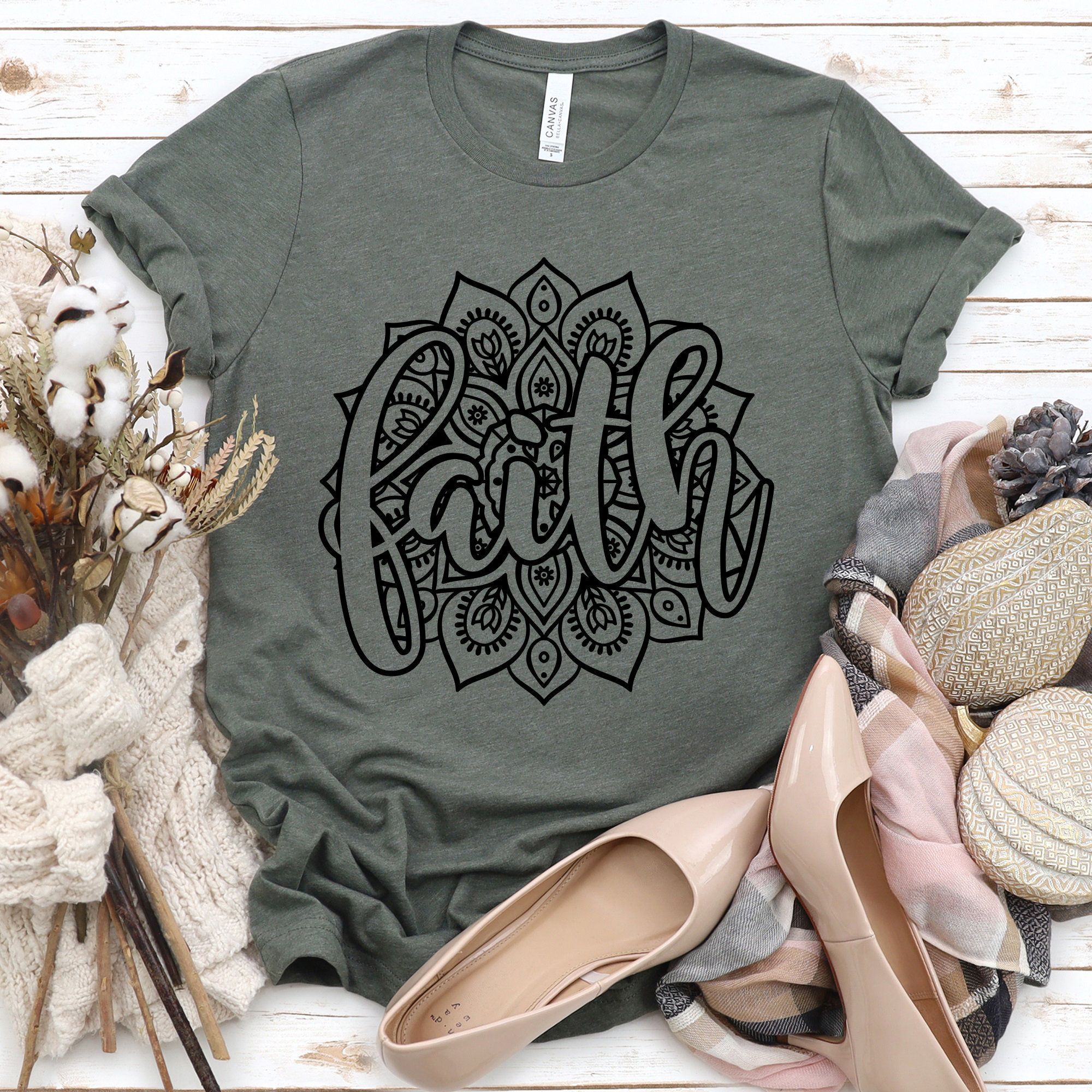 Download Faith Mandala Svg Faith Shirts For Women Svg Design Mandala Etsy In 2021 Faith Shirts For Women Faith Shirt Cute Shirt Designs