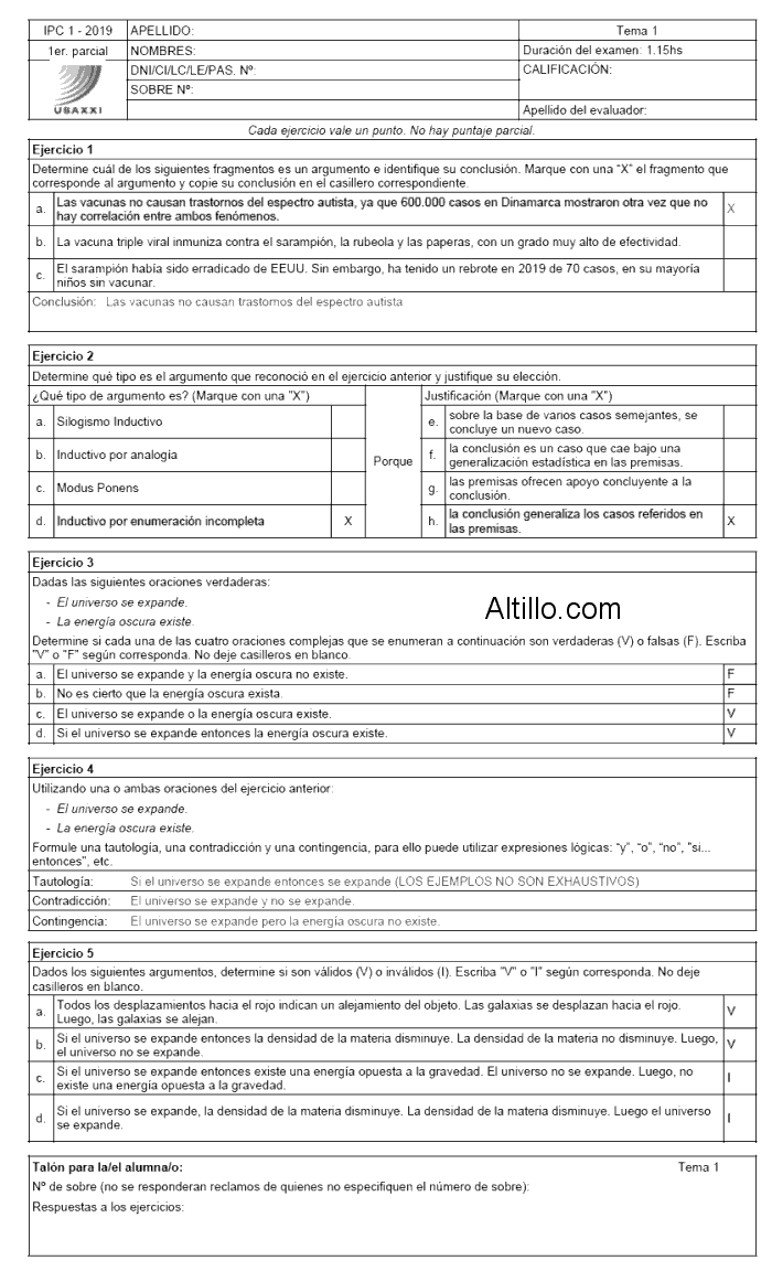 1º Parcial I Pensamiento Científico 2019 Uba Xxi Pensamientos Cientificos Silogismo