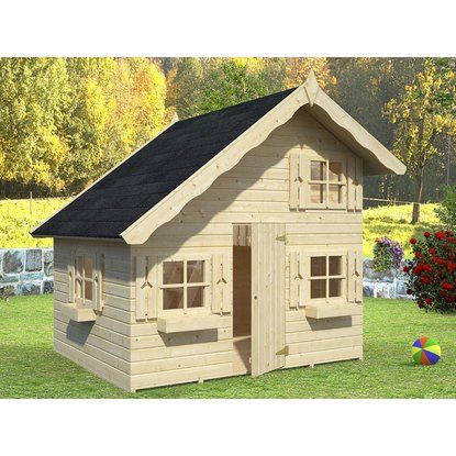 Palmako Spielhaus Tom 180 cm x 180 cm Fichte Natur