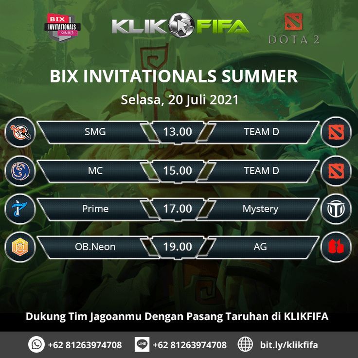 JADWAL BIX INVITATIONALS SUMMER X DOTA ll Akan dilaksanakan pada hari ini Selasa, 20 Juli 2021. Jangan Lewatkan Partai Pertandingan Seru di KLIKFIFA Fifa, Season 7, Slot, League, America, Bts, Lockscreen, Games, Gaming