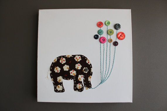 Elephant Holding Balloons Megans Art Idea Easy Canvas ArtDiy Elephant Holding Balloons Megans Art Idea Easy Canvas ArtDiy