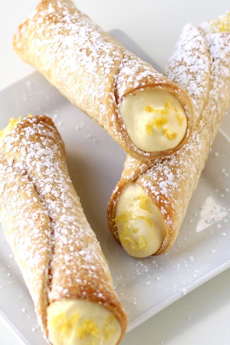 Zitronen-Baiser-Torte Cannoli #lemonmeringuecupcakes
