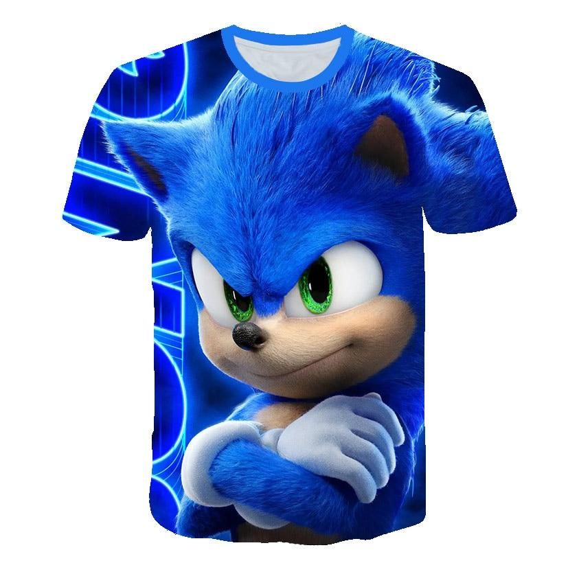 Boys Cartoon Sonic Youth T Shirt 3D Funny T-shirts Costume Children Spring Clothing Kids Tees Top Baby T Shirts Boys Cartoon Sonic Youth T Shirt 3D Funny T-shirts Costume Children Spring Clothing Kids Tees Top Baby T Shirts